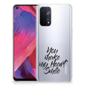 OPPO A93 5G Siliconen hoesje met naam Heart Smile