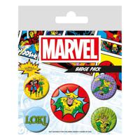 Marvel Pin-Back Buttons 5-Pack Loki Comic - thumbnail