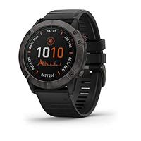 Garmin fenix 6X Pro Solar, Premium Multisport GPS-horloge met oplaadmogelijkheden op zonne-energie, functies in kaart brengen, muziek, aangepaste tempobegeleiding en pulse oxsensoren, donkergrijs met
