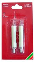 Konstsmide 1034-020 reservelamp, voor binnen- en buitenboomkettingen, 12 V, 4 W, blisterverpakking van 2, E10 schroefdraad