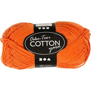 Creativ Company Katoengaren, Oranje, 50gr, 170m