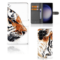 Hoesje Samsung Galaxy S23 Ultra Watercolor Tiger