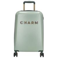 Charm London Travel Handbagage Koffer 55 Light Green - thumbnail