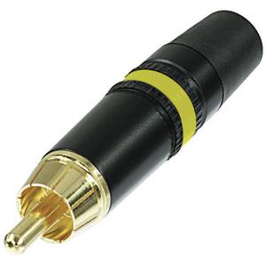 Rean AV NYS373-4 Cinch-connector Stekker, recht Aantal polen: 2 Zwart, Geel 1 stuk(s)