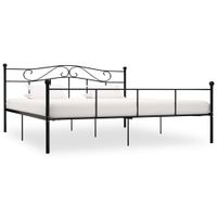 Bedframe metaal zwart 180x200 cm - thumbnail