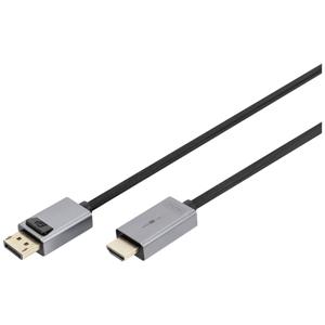 Digitus DB-340202-030-S HDMI-kabel HDMI Aansluitkabel HDMI-A-stekker 3 m Zwart 4K UHD, Afgeschermd (drievoudig), Flexibel, Halogeenvrij