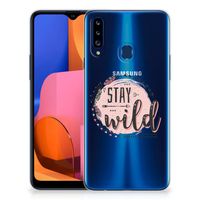 Samsung Galaxy A20s Telefoonhoesje met Naam Boho Stay Wild