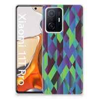 Xiaomi 11T | 11T Pro TPU Hoesje Abstract Green Blue - thumbnail