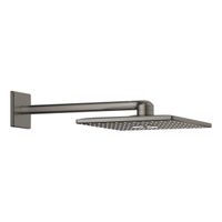 GROHE Rainshower SmartActive hoofddoucheset: hoofddouche 310 SmartActive vierkant wandmontage m. 2 straalsoorten brushed hard graphite 26479AL0