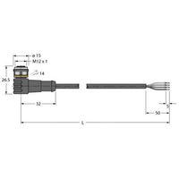 Turck 6625516 Sensor/actuator aansluitkabel Aantal polen: 4 5 m 1 stuk(s) - thumbnail