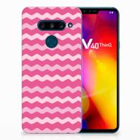 LG V40 Thinq TPU bumper Waves Pink