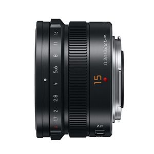 Panasonic Leica DG Summilux 15mm f/1.7 ASPH MFT-mount objectief Zwart