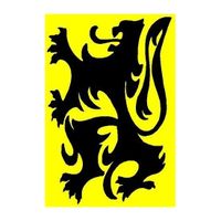 Vlaanderen vlag - polyester - 90 x 150 cm - geel/zwart   - - thumbnail