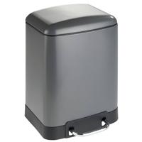 Wenko Pedaalemmer Studio 6 Liter 23 X 22,5 X 32 Cm Staal Grijs