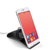 TERRATEC iTab Duo zwart, smartphone en Apple Watch standaard van aluminium, voor iPhone, Samsung Galaxy en andere