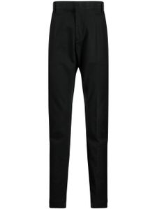 Emporio Armani pantalon chino en coton à plis marqués - Noir