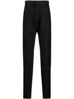 Emporio Armani pantalon chino en coton à plis marqués - Noir