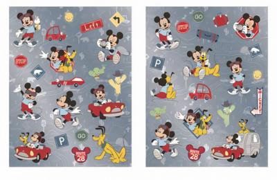 W&O stickervel Mickey junior 21 x 30 cm papier grijs 2 stuks W&O stickervel Mickey junior 21 x 30 cm papier grijs 2 stuks