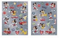 W&O stickervel Mickey junior 21 x 30 cm papier grijs 2 stuks