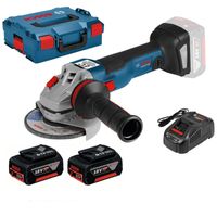 Bosch Blauw GWS 18V-125 C accu haakse slijper | 18v 5.0Ah Li-Ion | in L-BOXX - 06019G3101