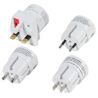 Vivanco RS4W universele adapter reisstekkerset (Zuid-Europa, Amerika, lange reis, UK, VS)