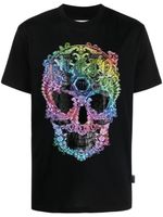 Philipp Plein t-shirt imprimé à ornements strassés - Noir