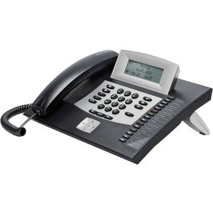 Auerswald COMfortel 1600 ISDN-systeemtelefoon Headsetaansluiting, Handsfree, Touchscreen Verlicht Zwart, Zilver