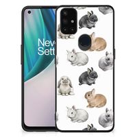 Dierenprint Telefoonhoesje voor OnePlus Nord N10 5G Konijntjes - thumbnail