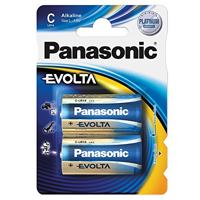 Panasonic Evolta C-alkalinebatterijen, LR14, 2 stuks, 1,5 V, premium batterij met bijzonder langdurige energie, alkalinebatterij