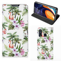 Samsung Galaxy A60 Hoesje maken Flamingo Palms - thumbnail