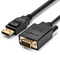 Kensington DisplayPort 1.2 naar VGA Kabel, 1,8 Meter M/M Passieve Eenrichtingsadapter, DP++, Full HD, 1080p, Kabel voor Monitoren en Projectors, Hoogwaardige Computeraccessoires (K33024WW)