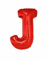 Folieballon Rood Letter &apos;J&apos; groot