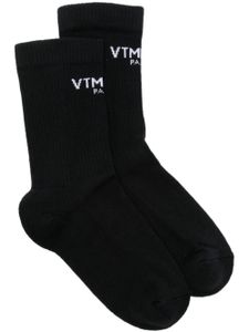 VTMNTS chaussettes à logo en intarsia - Noir