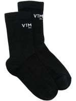 VTMNTS chaussettes à logo en intarsia - Noir - thumbnail