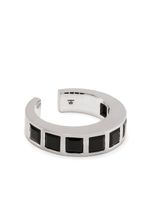 Tom Wood bague Arch Square sertie d'onyx - Argent