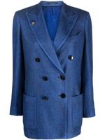 Gabriele Pasini blazer en maille à boutonnière croisée - Bleu