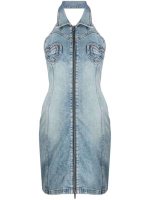MOSCHINO JEANS Denim mini-jurk - Blauw MOSCHINO JEANS Denim mini-jurk - Blauw