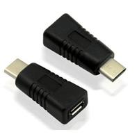 VALUE 12.99.3190 tussenstuk voor kabels USB 2.0 Type C USB 2.0 Type Micro B Zwart