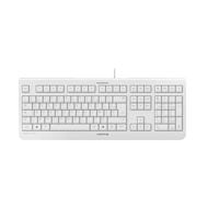 CHERRY KC 1000, Bedraad toetsenbord, Belgische indeling (AZERTY), Plug & Play via USB-poort, Plat ontwerp, Fluisterstille toetsaanslag, Wit-Grijs