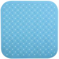 MSV Douche/bad anti-slip mat badkamer - rubber - turquoise - 54 x 54 cm