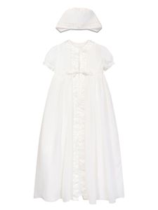 Sarah Louise robe en satin à nœud orné de perles artificielle (lot de trois) - Blanc