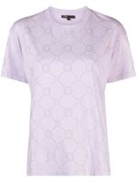 Maje stud-embellished cotton T-shirt - Violet