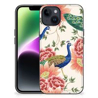 Dierenprint Telefoonhoesje voor iPhone 15 Pink Peacock - thumbnail