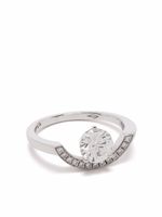 Loyal.e Paris bague Intrépide Grand Arc en or blanc 18ct ornée de diamants - Argent