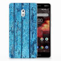 Nokia 2.1 (2018) Bumper Hoesje Wood Blue