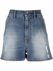 Dolce & Gabbana short en jean à effet usé - Bleu