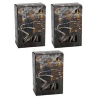 Set van 3x stuks kerstverlichting warm wit met vlam effect 20 lampjes 200 cm lichtsnoer met timer