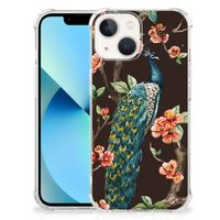 iPhone 13 mini Case Anti-shock Pauw met Bloemen