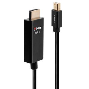 Lindy 40923 video kabel adapter 3 m Mini DisplayPort HDMI Type A (Standaard) Zwart