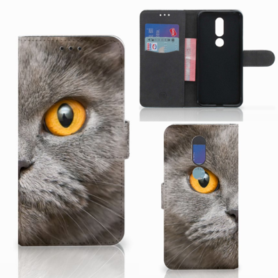Telefoonhoesje met Pasjes Nokia 7.1 Britse Korthaar